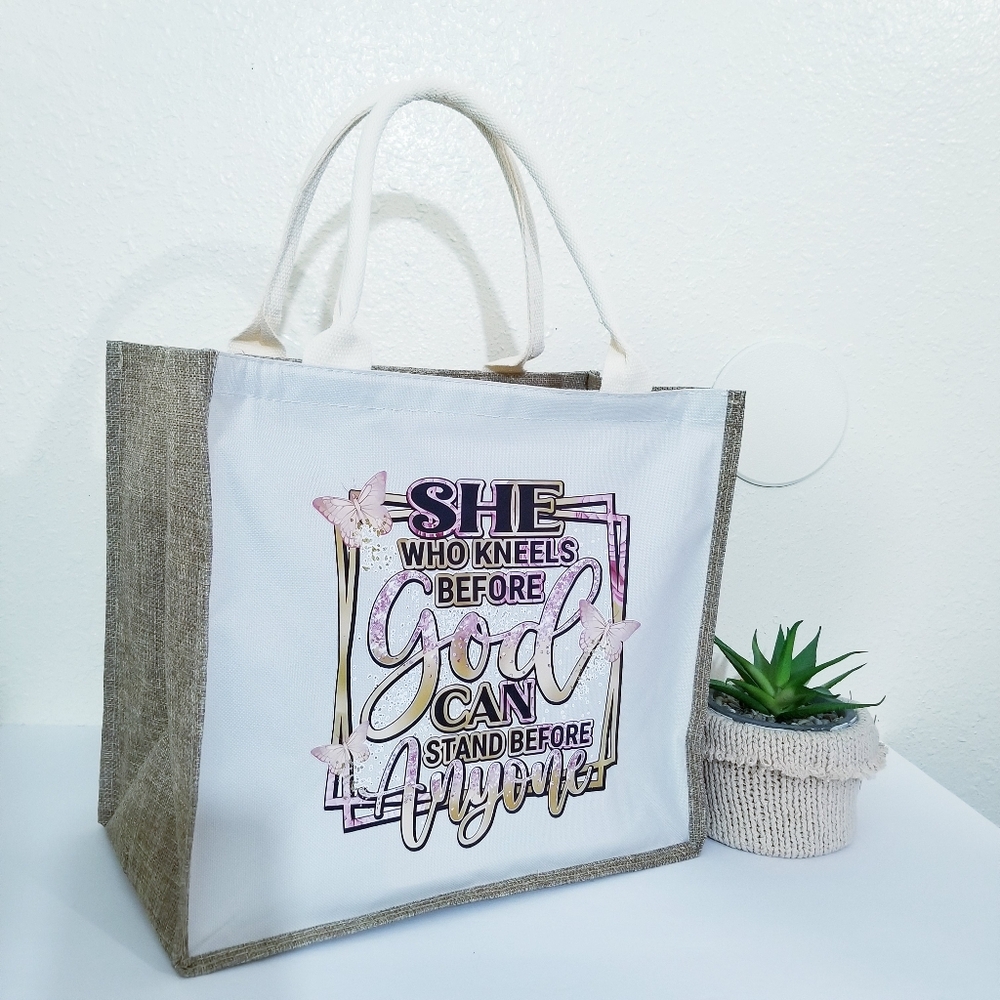 Cute Multi Use Tote bag, Religious print